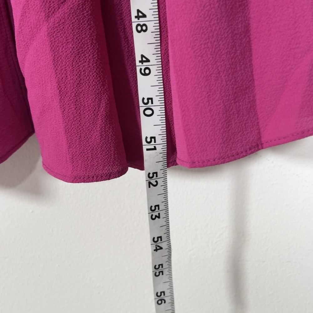 City Chic Zadie Shirred Waist Button Front Maxi Dress Sz XS/14 Pink 3/4 Sleeve - Picture 15 of 15